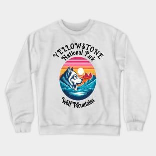 Majestic Wolf Of Yellowstone Crewneck Sweatshirt